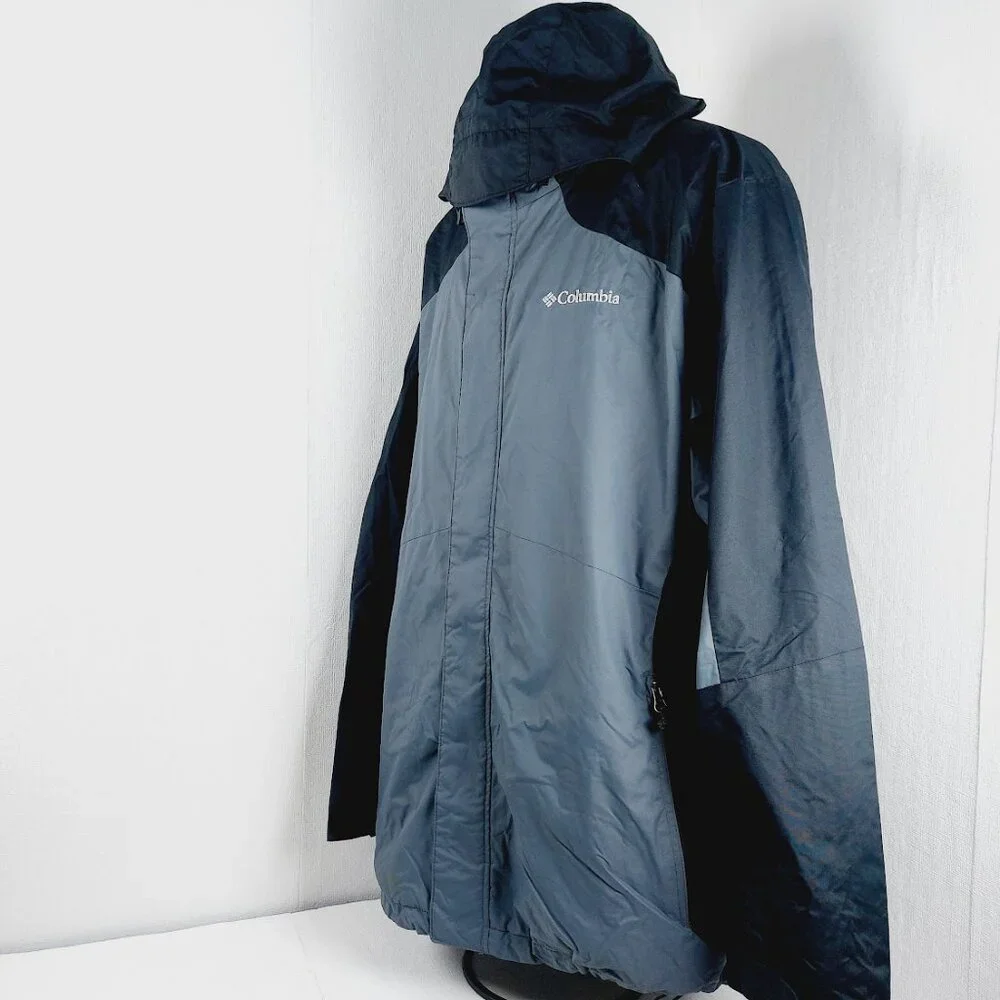 Columbia Men's Black Gray Versatile Triple Interchange Snow Windbreaker Jacket L